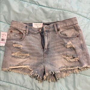 Distressed Denim Shorts